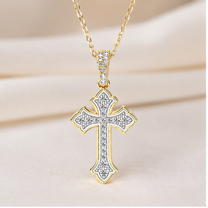 Colgantes de Cruz de Jesús Personalizados de Oro Sólido 10K con Diamantes de Moissanita, Estilo Hip Hop Moderno, Joyería Religiosa Cristiana Brillante, Regalo - Product Image 2