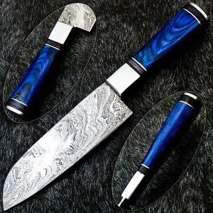 Couteau de chef en acier damas forgé à la main de qualité industrielle, 11 pouces, personnalisé, avec manche en bois dur |   Service OEM - Product Image 3