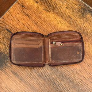 ใหม่กระเป๋าสตางค์หนังวัวแท้มีซิปกระเป๋าสตางค์สั้นมีช่องเสียบบัตรหลายช่องกระเป๋าใส่เหรียญขนาดเล็กทรงสี่เหลี่ยมทันสมัยสำหรับผู้ชาย - Product Image 6