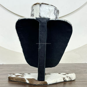 Buste de présentation de collier en cuir de vache véritable de qualité supérieure avec poils, mannequin fait à la main, support de bijoux pour l'affichage en salle d'exposition - Product Image 6