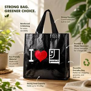 Wholesale PP Woven Bag Shopping Bags Grocery Shopping Carry Bag Custom Printed with Company Logo for Supermarket Packaging - Product Image 1