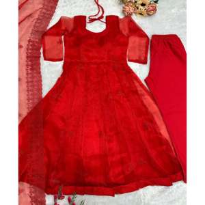 Hermoso vestido de fiesta de noche Anarkali con vestido elegante Dupatta Pent - Product Image 6