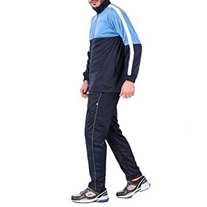 Survêtement Homme Color Block Manches Longues Demi-Zip Sportif Respirant Polyester Coton Automne Coupe Droite Avec Poches Latérales - Product Image 6