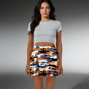 ลดราคาสุดฮอต! กระโปรงมินิลายพรางสไตล์ลำลองสำหรับผู้หญิงจาก Temu เอวสูง ทรงเอไลน์ เหมาะสำหรับใส่ในชีวิตประจำวัน - Product Image 5