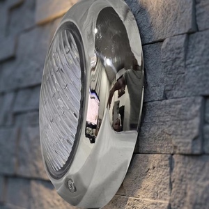 Lampe LED ronde chromée étanche pour piscine, remplacement de lampe de rechange pour piscines extérieures et éclairage sous-marin - Product Image 1