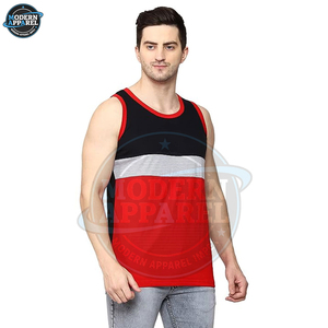 Débardeurs homme personnalisés à prix avantageux, coupe musclée, unis, sans manches, pour entraînement, 100% coton. - Product Image 4