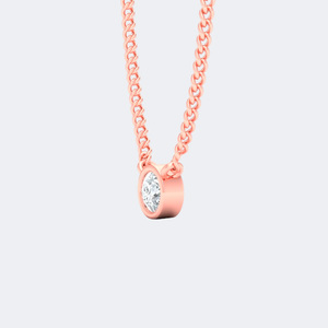 Brilliant Bezel Set Solitaire Necklace Lab Grown Diamond Yellow Gold Minimalist Pendant Jewelry Daily Wear Elegant <b>Gift</b> Fashion - Product Image 6