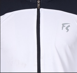 Chaqueta cortavientos para hombre con bloques de color azul y blanco, con cremallera, ligera, para ropa de calle. - Product Image 5