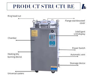 Autoclave Vertical de 150L - Esterilizador a Presión Comercial - Autoclave Digital Eléctrico para Hongos - Product Image 3
