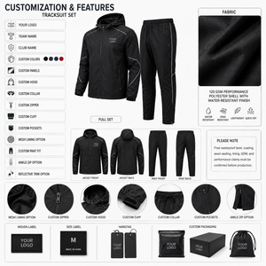 Chaqueta Cortavientos con Capucha, Diseño de Bloques de Color Sólido, Traje Deportivo Unisex, Logotipo Personalizado, Etiqueta Privada, Entrenamiento, Impermeable, Ligero - Product Image 4