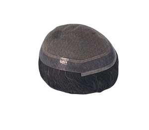 Peluca de Cabello Humano Australiano, Cabello Natural Remy, Prótesis Capilar China, Toupee Taz Hair BD, Ondas Suaves, Ondas Profundas, Lace Front - Product Image 1