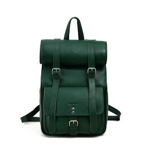 Mochila enrollable de cuero genuino al por mayor, transpirable, cómoda, de moda urbana, para exteriores, con logotipo personalizado. - Product Image 1