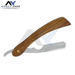 Professional Barber Razor Folding Straight Razor Single <b>Edge</b> Blade Swing Lock Wooden Handle Premium Barber Shaving <b>Tool</b> - Product Image 4