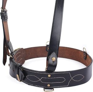 Ceinture croisée classique en cuir marron avec sangle réglable et finition haut de gamme - Product Image 2