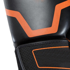 Gants de boxe en cuir PU noir et orange avec fermeture velcro réglable au poignet, respirants, pour adultes et unisexe, entraînement, sparring, MMA - Product Image 6