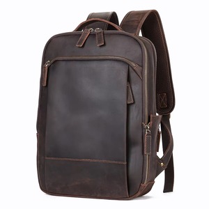 Premium Vintage Leather Laptop <b>Backpack</b> Waterproof Anti-Theft Rucksack for Men Outdoor Travel LBP-0442 - Product Image 2