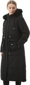 <b>Women</b> Long Winter Puffer <b>Coat</b> Waterproof <b>Parka</b> Jacket <b>With</b> <b>Fur</b> <b>Hood</b> Zipper Down Alternative Outerwear - Product Image 3