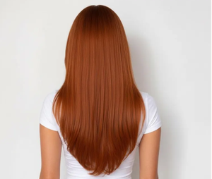 Peluca de Cabello Humano Natural Rojo Cobre con Ondas, Encaje Frontal HD, Sin Pegamento, Pre-Desplumada, Suministro Directo de Fábrica - Product Image 3