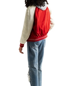 Veste de baseball en satin de qualité supérieure, style streetwear, personnalisable avec votre logo, veste de baseball en satin bicolore - Product Image 6