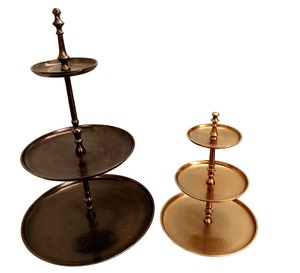 Silver Metal 3 <b>Tier</b> Round <b>Cake</b> Stand Decorative Dessert Serving Holder for Wedding Party Hotel - Product Image 2