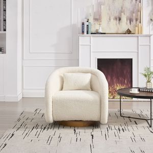 Orsacchiotto con tappezzeria di 360 gradi sedia girevole a forma di zucca comoda sedia girevole per soggiorno camera da letto ufficio - Product Image 2