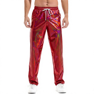 Pantalon de survêtement en toile pour homme, taille élastique avec cordon de serrage, léger, respirant et à séchage rapide, avec poches latérales, idéal pour le printemps - Product Image 4