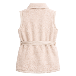 Chaleco de Forro Polar Sherpa para Mujer, Sin Mangas, Ligero, con Cierre Frontal, Cuello Acanalado, Cálido, Informal, para Otoño e Invierno - Product Image 6