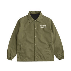 เสื้อแจ็คเก็ตบอมเบอร์ทรงโค้ชแบบยูนิเซ็กซ์ ผลิตจากผ้าฝ้าย 100% เป็นมิตรต่อสิ่งแวดล้อม พร้อมโลโก้สั่งทำพิเศษ ทรงคลาสสิก สวมใส่สบาย ซิปด้านหน้า เหมาะสำหรับฤดูหนาว - Product Image 2