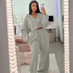 Custom Graphic Print Tracksuit Unisex Cotton Streetwear <b>Hoodie</b> and Jogger Pants Set Loose Fit Autumn Drop Shoulder Sweatset - Product Image 5