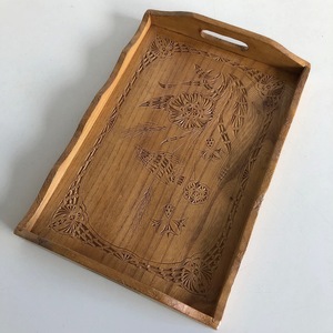 Handcrafted Eco-friendly Wooden Serving <b>Tray</b> with Engraved Design | Customizable Traditional Decorative Tea & Food Serving <b>Tray</b> - Product Image 5