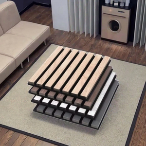 Panneaux acoustiques modernes en MDF imperméable et bois massif, panneaux décoratifs en placage naturel pour la maison, le salon, la chambre, l'appartement, la salle de conférence - Product Image 6