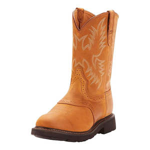 Botas Vaqueras Occidentales de Cuero Genuino a la Moda para Hombre, con Cierre de Cremallera, Punta Cuadrada, Estilo Occidental - Product Image 1