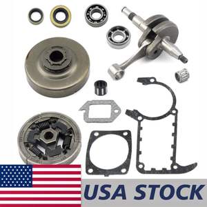 Kit Combinato Albero Motore, Carter, Silenziatore, Guarnizione Cilindro, Cuscinetto a Sfera Scanalato, Tamburo Frizione, Pignone Catena Compatibile con Stihl MS361 - Product Image 1