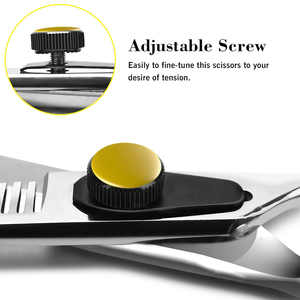 Tijeras Profesionales de Peluquería para Adelgazar el Cabello, Tijeras de Acero Inoxidable Afiladas y Seguras para Texturizar, Herramienta de Corte para Estilizar el Cabello en Salón - Product Image 4