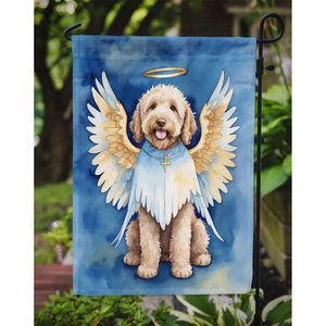 Labradoodle My Angel Garden Flag Multicolor Floral Patio Artwork para buzón y decoración de patio Garden Banner para macizos de flores - Product Image 3
