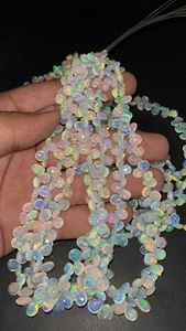 ลูกปัดโอปอลไฟเอทิโอเปียขนาด4*6มม. ทรงลูกแพร์ทรงเหลี่ยมเพชรพลอย8นิ้วสำหรับทำเครื่องประดับ - Product Image 4