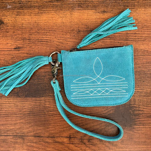 Offre Spéciale botte point daim cuir gland fermeture éclair porte-monnaie en cuir véritable grande capacité changement sac à main poignet Mini femmes portefeuilles - Product Image 3