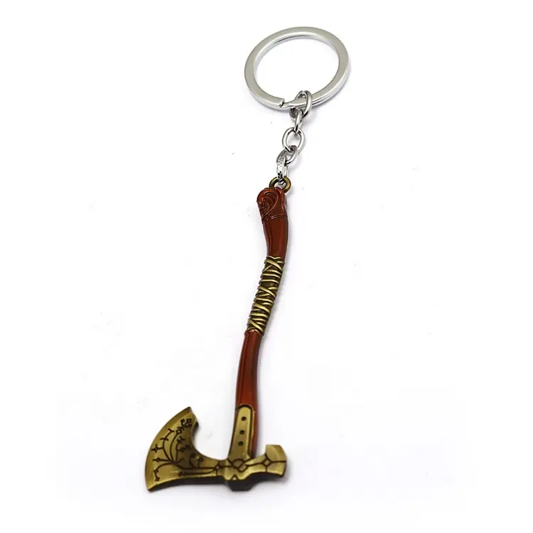 Manufacture Axe shape Customize design pendant small Metal Key chain gift for friend