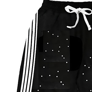 Streetwear Patchwork Pants <b>Men</b> Custom Embroidery Logo Vintage <b>Wide</b> <b>Leg</b> Sweatpants Casual Jogger <b>Trousers</b> Wholesale - Product Image 5