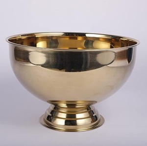 Tazón para Servir Bebidas de Acero Inoxidable de Grado Alimenticio, Resistente, con Baño de Oro, para Eventos de Catering, Restaurantes y Hogar - Product Image 2