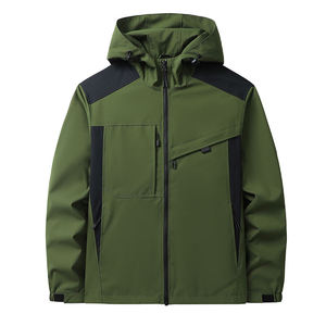 Chaqueta softshell personalizada de poliéster transpirable de 300 g/m², marca privada para marcas estadounidenses de running, MOQ bajo - Product Image 6