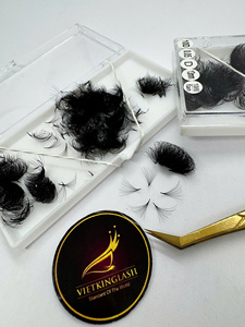 Extensions de cils préfabriquées de qualité supérieure, faites à la main, volume doux 10D 12D 16D, courbure CC/DD/M/LD, cheveux synthétiques longs, naturels et foncés - Product Image 4
