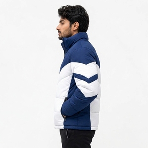 Chaqueta Acolchada de Invierno para Hombre, Resistente al Agua, Tejido de Poliéster, Acolchado Aislante, Construcción Ligera, Cierre Frontal Completo, Estilo Casual - Product Image 4