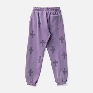 Pantalones Deportivos Morados con Pedrería para Hombre, Pantalones Casuales de Chándal con Cintura Elástica, Estilo Urbano - Product Image 5