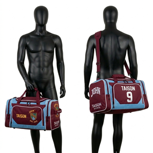 Sac de sport pour football gaélique pour hommes, haute qualité, polyester 600D, 300GSM, design à panneaux marron, sac de voyage personnalisé avec logo brodé par transfert thermique - Product Image 4
