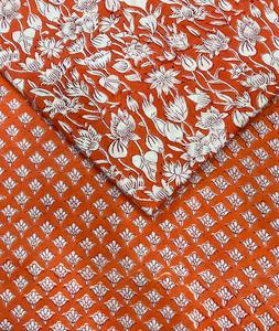 Jaipur Sanganeri Block Print Fabric Handmade Cotton Breathable Eco-Friendly Fabric For Girls Boys <b>Shirts</b> Dresses Bag - Product Image 1