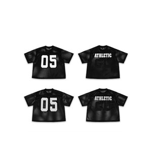 Camiseta de fútbol de corte cuadrado con estampado gráfico personalizado de alta calidad para mujer, transpirable, con cuello en V, absorbente de sudor, estilo jersey corto. - Product Image 2