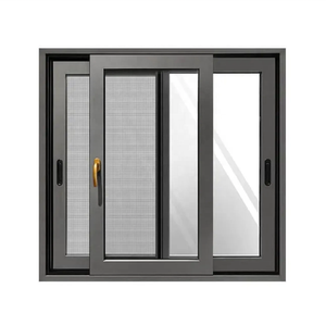 Hurrikan-Sichere Winddichte Doppelglas-Aluminiumfenster Low-E Verglaste Schiebefenster mit Moskitonetz - Product Image 1
