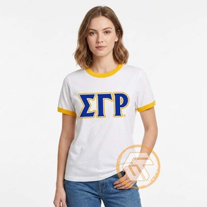 Camiseta de la Hermandad Femenina Sigma Gamma Rho, GREEK TREASURES, 100% Algodón Jersey, Cuello Redondo, Manga Corta, Transpirable, Ecológica, para Verano - Product Image 3