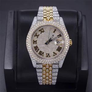 Reloj de Lujo Hip Hop con Moissanita, Diseño Iced Out, Proveedor al por Mayor - Product Image 1
